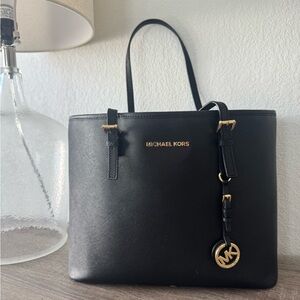Michael Kors Black Medium Leather Tote